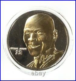 1.5 oz Silver Two Tone Michael Jordan Highland Mint Sports Collection with COA