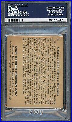 1940 Lone Ranger #1 A Silver Bullet Stops A Hanging PSA 3