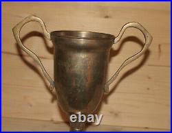 1976 Greek hand made silver plated sport prize award cup
