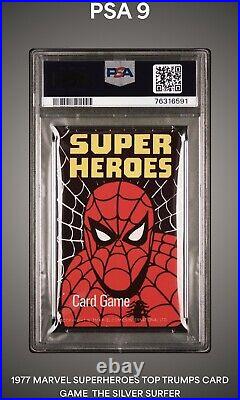 1977 Marvel Superheroes Top Trumps Card Game The Silver Surfer Psa 9 Mint Pop 1
