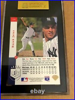 1993 UD SP Derek Jeter New York Yankees RC Rookie SGC NEAR MINT/MINT BEAUTY