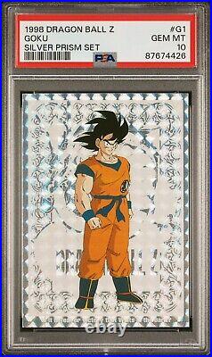 1998 Dragon Ball Z DBZ Artbox Series 2 #G1 Goku Silver Prism Set PSA 10