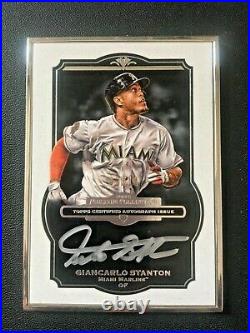 #2/10 GIANCARLO STANTON 2013 Topps Museum Collection Framed SILVER AUTO