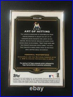 #2/10 GIANCARLO STANTON 2013 Topps Museum Collection Framed SILVER AUTO