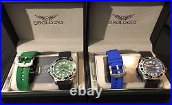 2 x OROLOGIO Mens Watches, Sports Watch, Bass Straight collection, 200m Watch