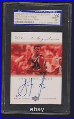 2000-01 Ultimate Signatures Rookie Auto Silver Steve Francis Sp Graded #26/75