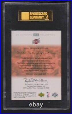 2000-01 Ultimate Signatures Rookie Auto Silver Steve Francis Sp Graded #26/75