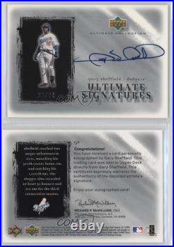 2001 Upper Deck Ultimate Collection Signatures Silver /24 Gary Sheffield Auto