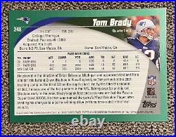 2002 TOPPS COLLECTION SILVER MEDALLION TOM BRADY # 248 1st Year Topps Mint