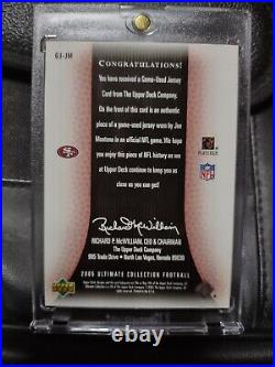 2005 UD Ultimate Collection Joe Montana /99 Game Used Jersey Patch 49ers