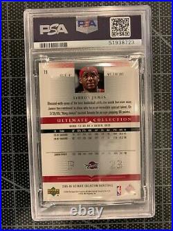 2005 Ultimate Collection Silver Lebron James Cavaliers Card Psa 9 Mint 10/25
