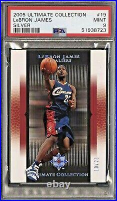 2005 Upper Deck Ultimate Collection Silver Lebron James Cavaliers 10/25 Psa 9