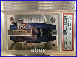 2007 Ultimate Collection Tom Brady Dual Game Worn Jersey /125 PSA 9 Mint GOAT