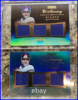 2010 Topps Eli Manning Tribute 9 Auto Collection with Peyton Beautiful and Rare