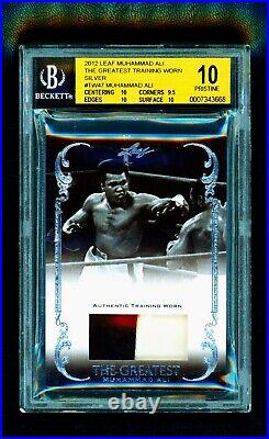 2012 Leaf Muhammad Ali The Greatest Training Worn SILVER #'d 5/5 BGS 10 PRISTINE