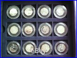 2012 London Olympic Silver Sports Collection 50p Coin Set 29 Coins with COA's