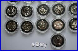 2012 London Olympics Silver 50p Sport Collection Part Set COA + BOX 19 Coins