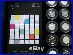 2012 ROYAL MINT LONDON OLYMPICS SILVER PROOF 50p SPORTS COLLECTION COAs FREEPOST
