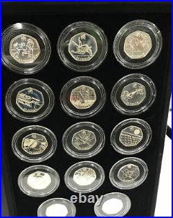 2012 Royal Mint London Olympics Silver 50p Sport Collection Full Set No COA S173