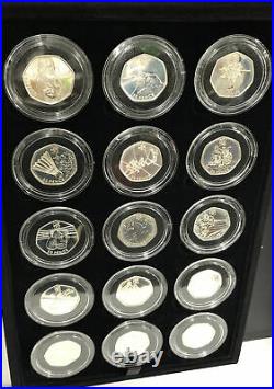 2012 Royal Mint London Olympics Silver 50p Sport Collection Full Set No COA S173