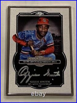 2013 Topps Museum Collection Silver Frame OZZIE SMITH Auto The Wizard /10