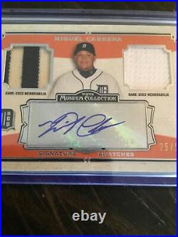 2013 Topps Museum Collection Triple Crown Miguel Cabrera SICK AUTO Swatch