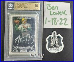2014 Museum Collection Aaron Rodgers Silver Framed Auto 11/25 BGS 10/10 PRISTINE
