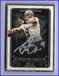 2014 Topps Museum Collection Drew Brees Silver Framed On Card Auto 20/25 SAINTS