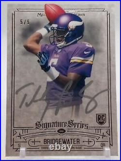 2014 Topps Museum Collection Silver /5 Teddy Bridgewater #SSA-TB Rookie Auto -AB