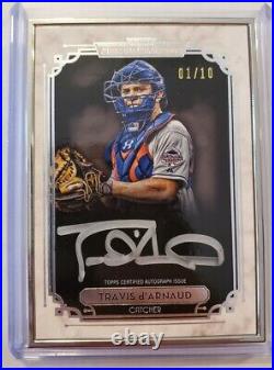 2014 Topps Museum Collection Silver Frame Rookie Travis D'arnaud 1/10 On Card