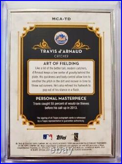 2014 Topps Museum Collection Silver Frame Rookie Travis D'arnaud 1/10 On Card