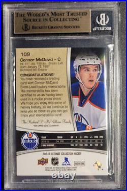 2015-16 Connor Mcdavid Ultimate Collection Silver /149 BGS 9.5 GEM MINT (POP=4)