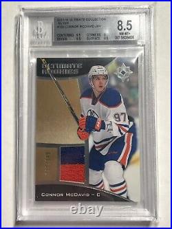 2015-16 Ultimate Collection Connor McDavid Silver Rookie Patch /149 BGS 8.5