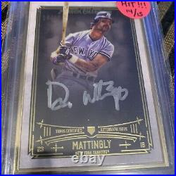2015 Topps Museum Collection Don Mattingly Yankees Gold Frame #/15 Auto MC-DMT