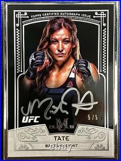 2016 Topps Ufc Museum Collection Miesha Tate Silver Framed Auto Sp 5/5