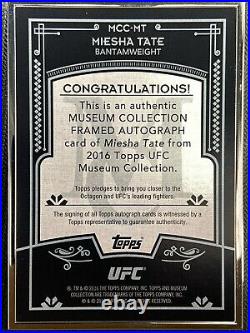 2016 Topps Ufc Museum Collection Miesha Tate Silver Framed Auto Sp 5/5