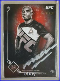 2017 Anderson Silva UFC Museum Collection Silver Auto 1/19. ONLY 19 ON THE PLANET
