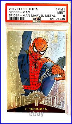 2017 Fleer Ultra Spider-Man Marvel Metal Spider-Man #MM1 PSA 9 MINT