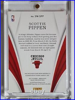 2017 Immaculate Scottie Pippen #PATCH SILVER /49 Game Worn Jersey Rare
