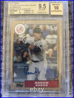 2017 Topps Aaron Judge RC Auto, Silver Pack BGS 9.5