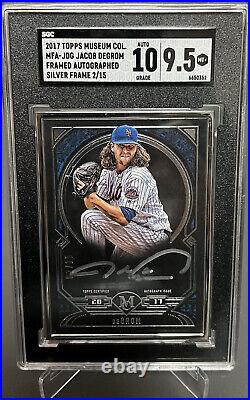 2017 Topps Museum Collection Jacob Degrom /15 SILVER Frame Auto SGC 9.5 / 10Auto