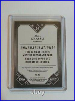 2017 Topps UFC Museum Alexa Grasso 1st Auto /99 Rookie RC On-Card Autograph