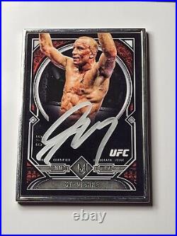 2017 UFC Museum Collection GEORGES ST-PIERRE Silver Framed SSP Auto 5/5 MMA