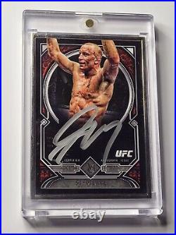 2017 UFC Museum Collection GEORGES ST-PIERRE Silver Framed SSP Auto 5/5 MMA