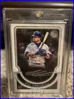 2018 Topps Museum Collection Kyle Schwarber Framed Silver Ink Autograph /15 Cubs