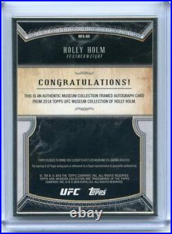 2018 Topps UFC Museum HOLLY HOLM Silver Framed On Card Auto Autograph SSP #2/5