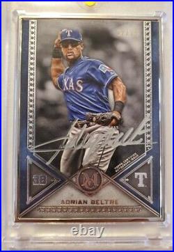 2019 Adrian Beltre Topps Museum Collection Silver Frame Auto /15 On Card