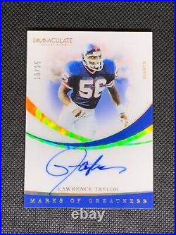 2019 Panini Immaculate Lawrence Taylor Marks Of Greatness Auto /25