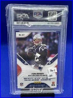 2019 Panini NFL Sticker Cards Silver Foil #63 Tom Brady Patriots PSA 9 Pop 1