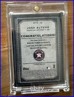 2019 TOPPS JOSE ALTUVE Museum Collection Silver Auto/Frame! 1/5